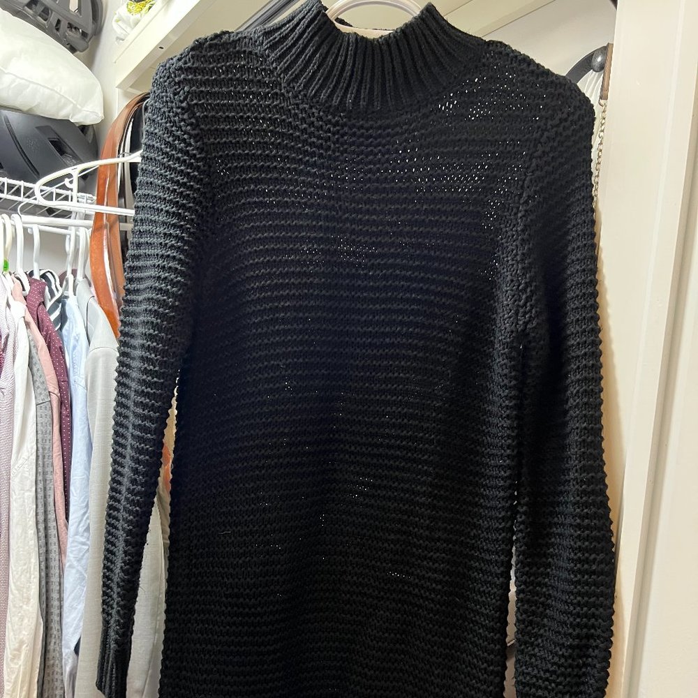 Dynamite Black Knitted Dress with Funnel Neck
